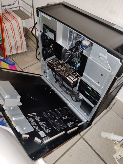 The first HP Z440 workstation computer, converted to a server